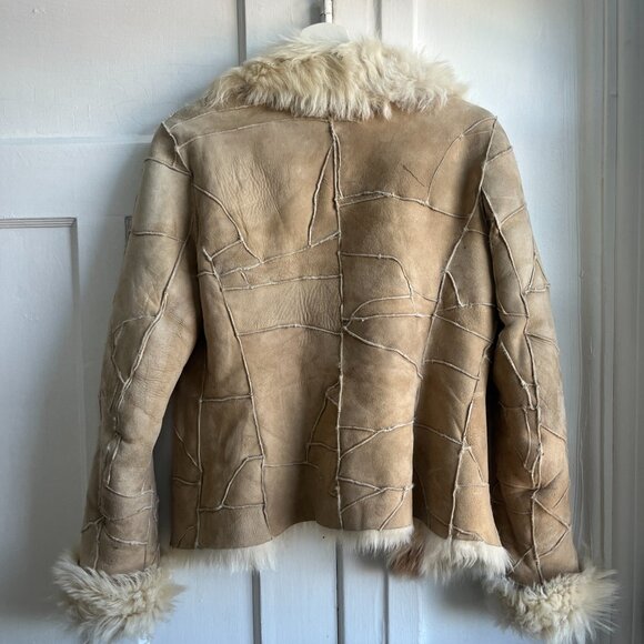 Restir Shearling Mouton Beige Cream Jacket Japanese Brand - Picture 2 of 3